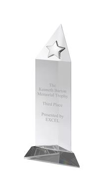 AC120A Engraved Optical Crystal Star Award